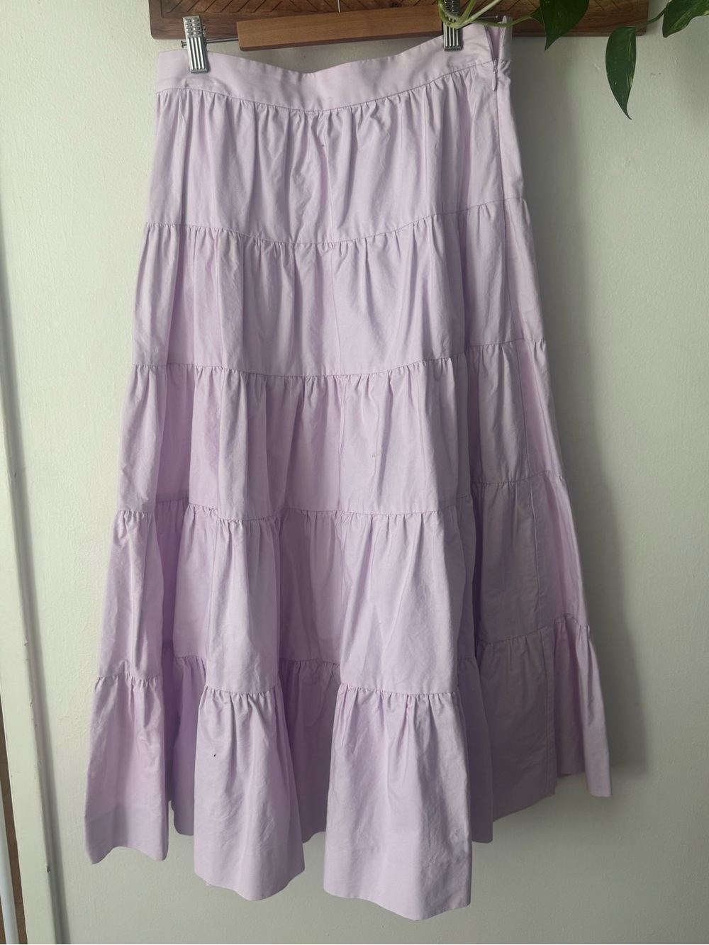 J. Crew Pastel Lavender Tiered Maxi Skirt